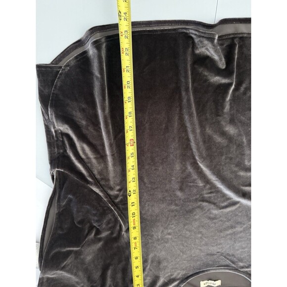 Madewell Velvet Top 2XL Womens Gray Butterfly Classy  Round Neck XXL Plus - Picture 8 of 9